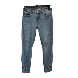 7 Seven For All Mankind Women's 30 Luxe Vintage The Ankle Skinny Jeans Frayed
